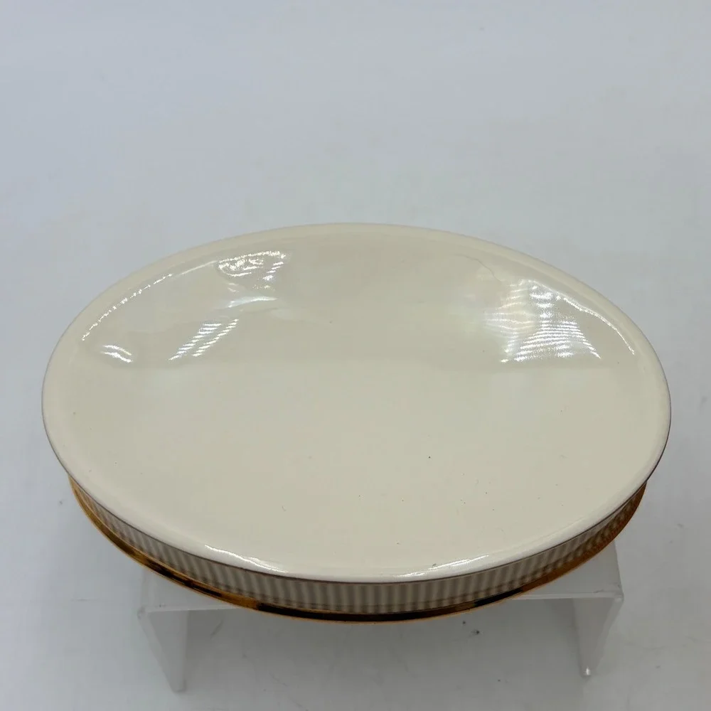 Veratex Fortuny 3pc‎ Bathroom Set Tissue Cover Toothbrush Holder Soap Dish Gold
